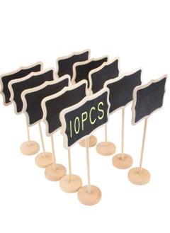 Buy Mini Chalkboards Signs, 10 Pack Small Chalkboards Blackboard with Easel Stand for Weddings, Birthday Parties, Message Board Signs and Event Decorations in UAE