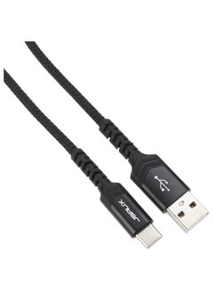 Buy JSAUX Flex Series USB A to USB-C Cable 3A Fast Charging Durable Nylon Braided Cable 1M Black Acrylic in Egypt