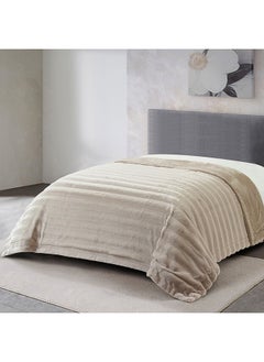 Buy LIa Deeba Cutpile Rabbit Fur Twin Double Layer Blanket 220 x 150 cm in UAE