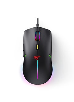 اشتري Havit MS1031 RGB Backlit Programmable Gaming Mouse, 6 DPI(800-7200), RGB Lights, Anti-Slip Design في الامارات