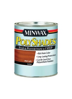 Buy Polyshades One Step Waterbased Polyurethane Stain Gloss Pecan 0.5pt 214204444 in Saudi Arabia