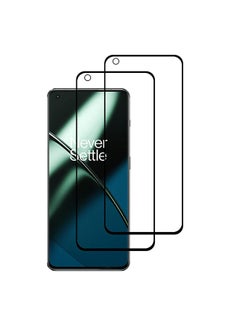 Buy Pack Of 2 for OnePlus 11 Screen Protector 9H Anti-Scratch Shatterproof HD Curved Edge to Edge Full Coverage Ultra-thin Tempered Glass Screen Protector - Black in UAE