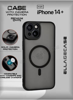 اشتري Case for iPhone 14 Plus, Ultra Thin Frameless Case With MagSafe Wireless Charging, Solid Camera Protection, Shockproof Magnetic Black Cover في الامارات