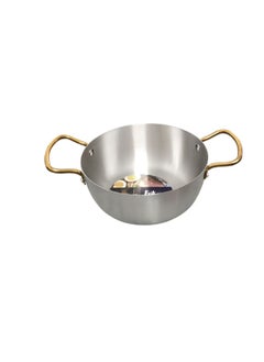 Buy New Stainless Steel Flat Bottomed Dry Pan in UAE