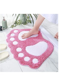 Buy Bathroom Rugs Mats Water Absorbent Non-Slip Mat Used in Shower Room Etc Soft Microfiber Bath Machine Washable Big Feet in UAE