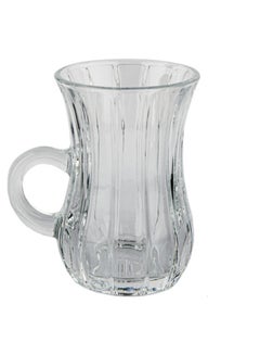 Buy 6 Piece Tea Glass Cup Set Clear in Saudi Arabia