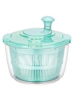 Buy Salad Spinner Large Lettuce Dryer Spinner Quick Dry Design BPA Free Fruit Dehydrator with Bowl, Non-Slip Mat and Safety Lid Lock (Blue) in Saudi Arabia