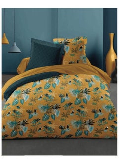 اشتري Hometex Design 100% Cotton King Size Duvet Cover Set - Printed - ORPARADIS (240x200cm) في الامارات