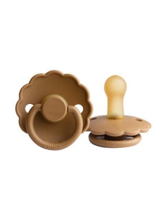 Buy Pack Of 1 Daisy Latex Baby Pacifier 6-18M Cappuccino - Size 2 in Saudi Arabia
