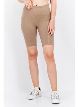 اشتري Women Sportswear Fit Training Shorts, Taupe في الامارات