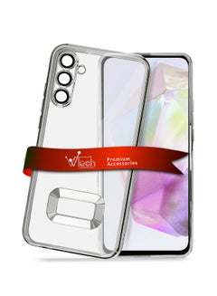 Buy TPU Luxury Plating Raised Lips Camera Hole Case Cover For Samsung Galaxy A55 5G 2024 Silver in UAE