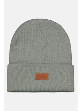 اشتري Men Brand Logo Knit Beanie, Sage Green في السعودية