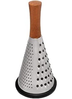 اشتري Pyramid Shape Stainless Steel Grater Wood Hand Grater في مصر