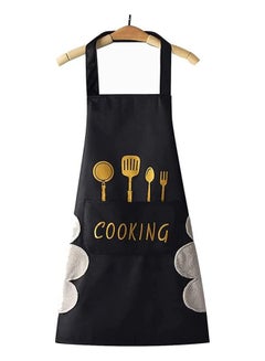 Buy Apron Men's And Women's Cross-back Apron Pvc Waterproof Apron Large Pocket Hand Wipe Kitchen Cooking Baking Hair Stylist Barbecue Woodworking Welding Woodworking Work Bib Apron in Saudi Arabia