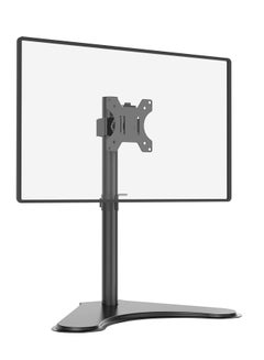 Buy Single Monitor Stand, Free Standing Desk Stand with VESA 75 to 100, Fully Adjustable Mount Fits One Screen up to 32 inch Black in UAE