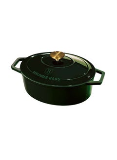 اشتري Emerald Cast Iron Oval Roaster 32 cm, Green, Hungary في الامارات