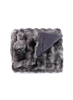 Buy Brezza Supersoft Fur Blanket 150X200Cm - Grey in UAE