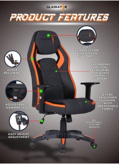 Buy Multifunction High Quality Ergonomic Swivel Adjustable Height Gaming Chair Office Chair Leather High Back Reclining Function Ergonomic Design Comfortable Neck and Lumber Support Armrest Headrest Computer Chair for Home Office 65.5x128.5 cm in UAE