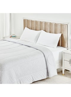 اشتري Melange Comforter, Light Grey - 167x228 cm في الامارات