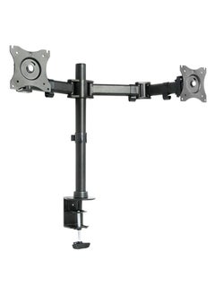 Buy Dual LCD Monitor Desk Mount Adjustable Bracket Black in Saudi Arabia