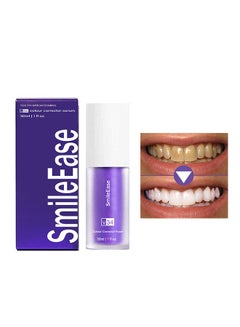Buy Teeth Brightening Color Corrector Serum, Purple Teeth Whitening Toothpaste, Remove Stains, Remove Coffee, Stains, Yellow Teeth (30ml) in UAE