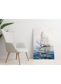 Buy Sailing Boat Square Diamond Printed canvas wall art in Egypt