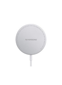 Buy Magnetic Wireless Charger For iPhone/ Samsung Silver in UAE
