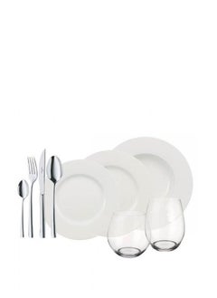 Buy 36-Piece Wonderful World White Dinner Sets in UAE