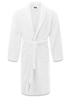 Buy Terry  Shawl Collar Bathrobe With Slippers for Women and Men Lightweight Robe White Medium in UAE