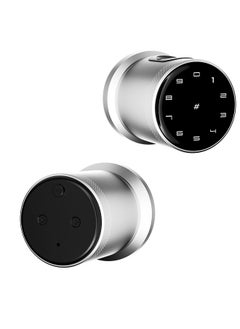 Buy Smart Lock, Smart Biometric Door Knob with Voice Function, Aluminum Alloy Smart Door Knob with 5 Ways to Unlock (TTlock App/IC Card/Fingerprint/Password/Keys) for Entry Gate/Bedroom/Office ,Silver in UAE