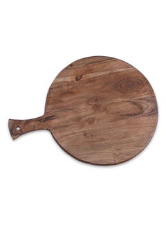 Buy Rabaha Acacia Round Chopping Board 40.6X30.4X1.5Cm  Natural in UAE