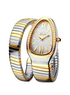 اشتري Luxury Gold Snake Watches Women Fashion Brands MISSFOX Diamond Quartz WristWatch Waterproof AAA Clock Lady Hot Gift في السعودية