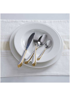 Buy Martos 24-Piece Cutlery Set- Gold & Chrome in UAE