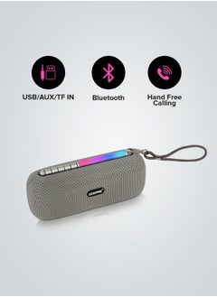 Buy Geepas Rechargeable Bluetooth Speaker GMS11172, Bluetooth, TWS Function and FM Radio, Lightweight and Portable Design, Hands-Free Calling, Grey, 2 Years Warranty in UAE