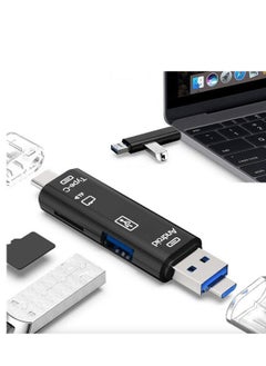 اشتري USB محور محول متعدد المنافذ 5 في 1 نوع-C أوسب وتغ محول TF قارئ بطاقة للهاتف المحمول أقراص كمبيوتر محمول لماك بوك برو الهواء غالاكسي ملاحظة 10 S10 S9 S8 في السعودية