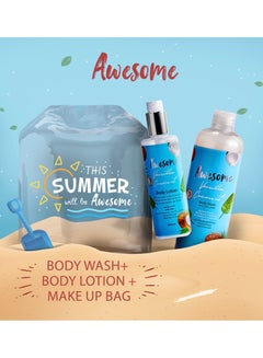 Buy AWESOME BAG Vanilla COCONUT (BODY WASH 500ML+LOTION 250ML) + MAKEUP BAG in Egypt