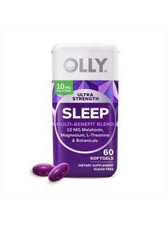 اشتري Ultra Strength Sleep Softgels, 10mg Melatonin, L-Theanine, Chamomile, Magnesium, Lemon Balm, Supports Deep Restful Sleep, Nighttime Sleep Aid, Non Habit-Forming - 60 Count في الامارات