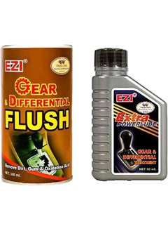 Buy PACK OF: EZI GEAR & DIFFERENTIAL FLUSHING 300 ML + 4PCS EZI GEAR TREATMENT 50 ML in Saudi Arabia