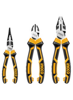 اشتري 3 PCS High Leverage Pliers Set 8 Combination Pliers and 7 Diagonal Cutting Pliers and 6 Long Nose Pliers في السعودية