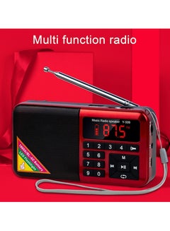 Buy Fm Radio Digital Mp3 Music Player Portable Mini Speaker With Led Flashlight For Outdoor in UAE