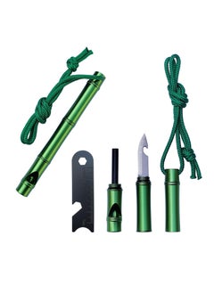 اشتري 3-in-1 Fire Starter Survival Tool with Whistle, Multi Tool for Camping Hiking Survival, Flint fire Stick Knife Whistle Tool Set, Magnesium Rod Fire Starter, Climbing Gear, Gift for Man and Dad في السعودية