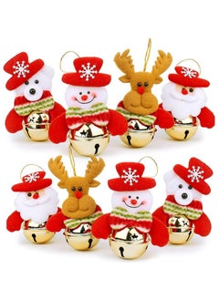 Buy IWNTWY Christmas Bells Decorations, 8 Pcs Christmas Tree Hanging Ornaments Sets Including Santa Claus Bear Reindeer Snowman with Jingle Bells for Xmas Holiday Home Party Decor in Egypt