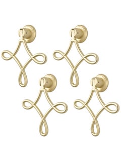 Buy Chinese Knot Shaped Cabinet Pulls 4pcs Solid Gold Pendant Handles Knob Zinc Alloy Handles Knobs for Cabinets Drawer Door Furniture Decorative in Saudi Arabia