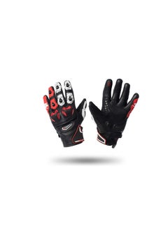اشتري Spyke Tech Sport Leather Racing Gloves Black/White/Red في الامارات
