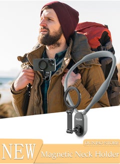 Buy Magnetic Neck Mount for Mobile Phone Compatible Cell Phone Neck Holder Vlog Selfie Mount Hand Free Chest Stand for iPhone 15 14 13 12 Series Android Phones in Saudi Arabia