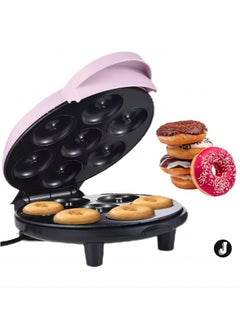 Buy "Electric Mini Doughnut Maker – 7-Cavity Non-Stick Donut Machine in Pink" in UAE