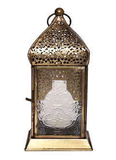 Buy HILALFUL Handmade Lantern, Medium | Suitable for Living Room, Bedroom and Outdoor | Perfect Festive Gift for Home Decoration in Ramadan, Eid, Birthdays, Weddings, Housewarming | Iron | Clear Glass in Saudi Arabia