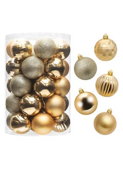 Buy Christmas Balls Ornaments 34 Pcs Shatterproof 4CM Ball Christmas Tree Decorations in UAE