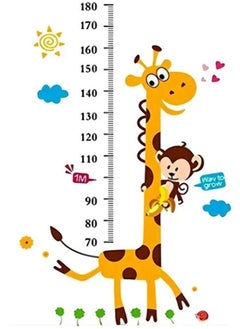 Buy Home Clearance Sale Cartoon Giraffe Growth Chart Wall Sticker Multicolour in UAE