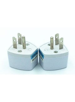 Buy 2pcs EU AU UK to USA Japan Canada Converter Travel Power Plug Adapter in UAE